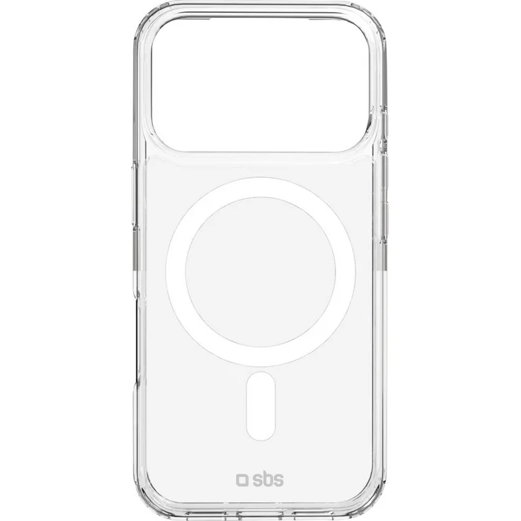sbs mobile Cover für Apple iPhone 17 Pro, Transparent, MagSafe kompatibel, extrem widerstandsfähig mit D3O-Technologie