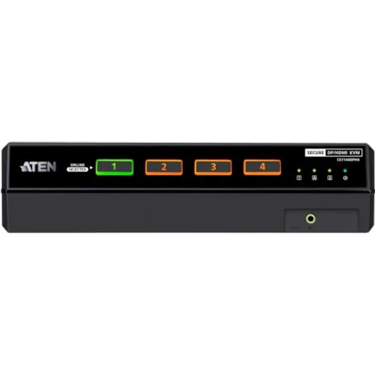 ATEN CS1144DPH4 4-Port USB KVM-Switch für Dual-Bildschirme, 5K Videoqualität, Manipulationssichere Etiketten – Bild 3