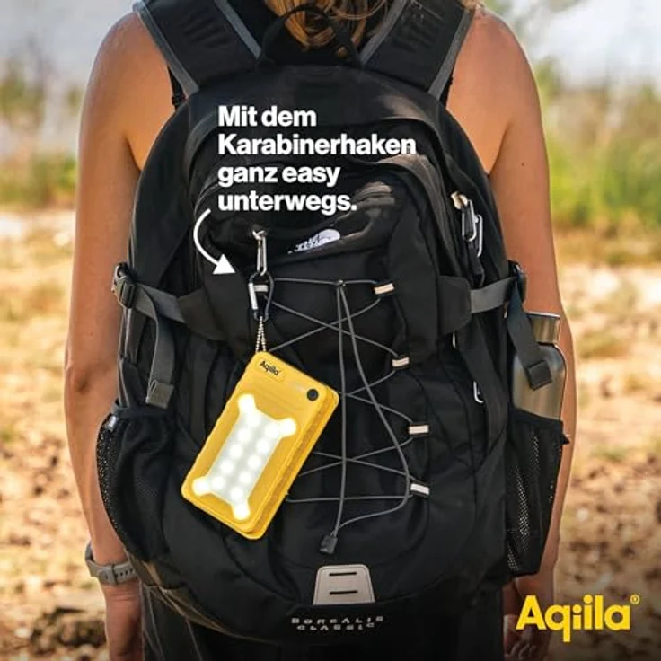 Aqiila Solar Powerbank Powerbird BS10, 20 W, 10.000mAh, USB-A, USB-C, gelb - Solar Powerbank mit 10.000mAh, 20W Power Delivery (PD) Technologie und IP54-Zertifizierung – Bild 3
