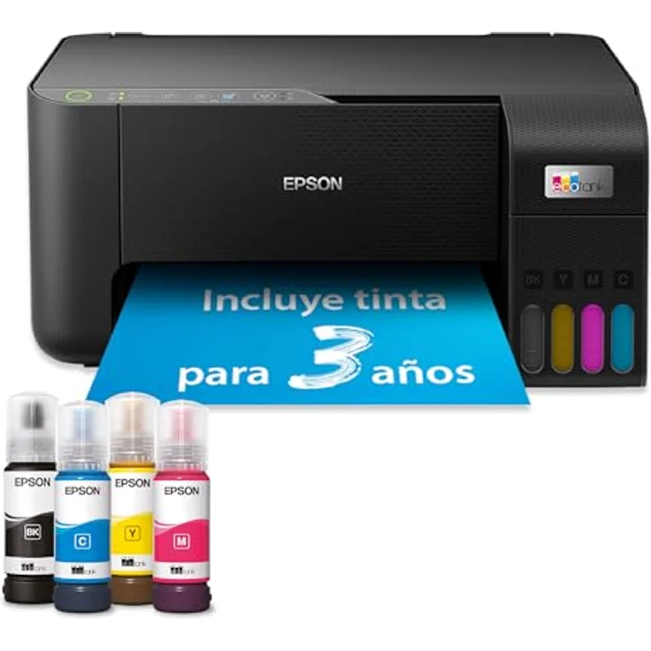 Epson EcoTank ET-2862 Multifunktionsdrucker 3-in-1 A4, hohe Kapazität und wiederaufladbare Tanks (Schwarz, Cyan, Magenta, Gelb) – Bild 1
