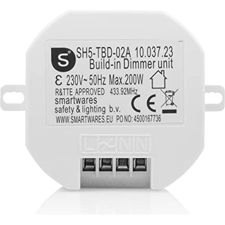 Smartwares SH5-RBS-10A SmartHome Funk-Einbauschalter 1000 Watt – Bild 3