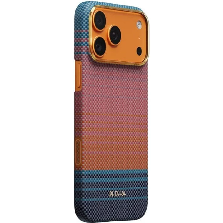 PITAKA Edge Case California Dream Sunset 2.0 #4, Handyhülle für iPhone 17 Pro, Aramidfaser-Design, MagSafe-kompatibel, kabelloses Laden, PitaTap™ Kamerasteuerung