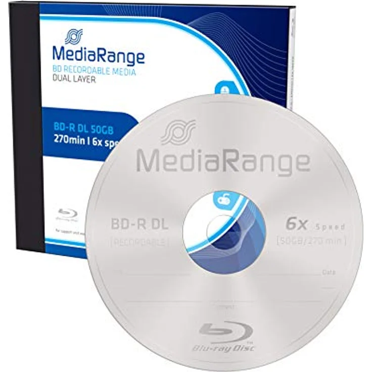 MediaRange BD-R Dual Layer 50GB 6-Fache Schreibgeschwindigkeit, Einzelnes Jewelcase – Bild 3