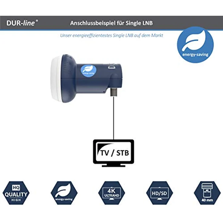 DUR-line Blue ECO Single LNB 1 Teilnehmer/Sat-Receiver – Bild 4
