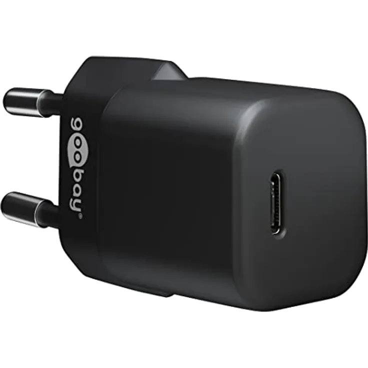 Goobay 59715 USB-C Ladegerät Nano / 30w USB-C Power Delivery Netzteil für iPhone 14 / IPad Pro/Magsafe/AirPods Pro/Samsung Galaxy Series/Google Pixel 5/4 / 3