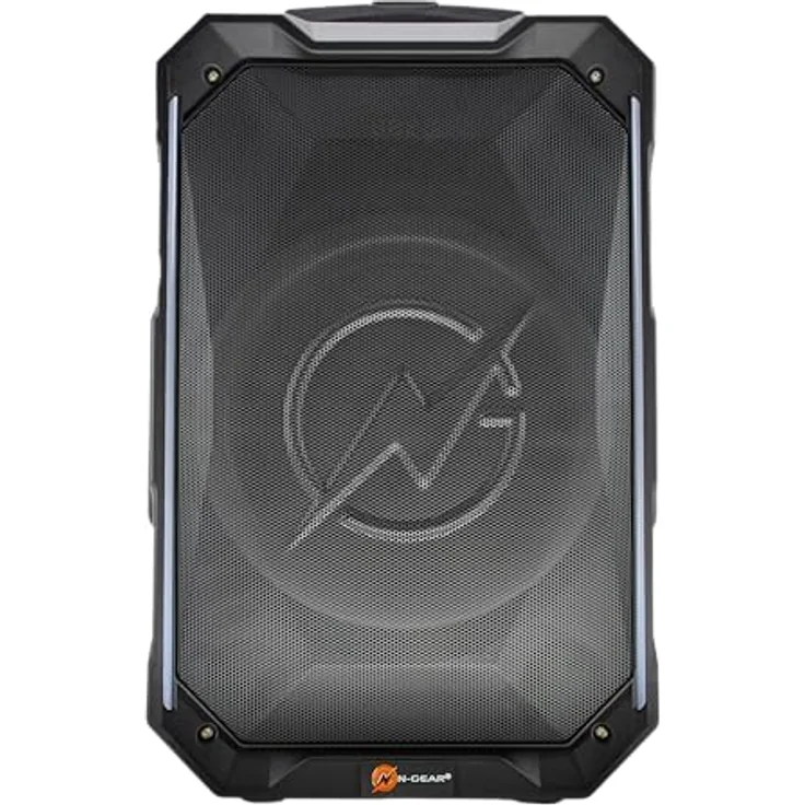 N-Gear The Flash 1240, Bluetooth Lautsprecher mit 500 Watt, 12-Zoll-Woofer, 6 Stunden Akkulaufzeit, LED-Lichtshow und Karaoke-Mikrofon – Bild 2
