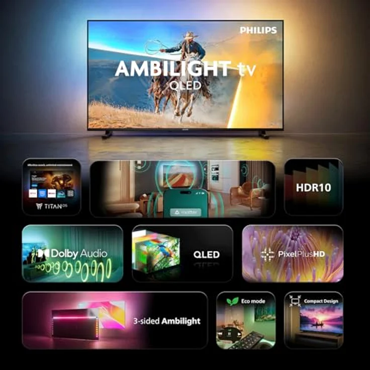Philips 40PQS6901/12, 40 Zoll Full HD Smart-TV mit Ambilight und Dolby Audio, schwarz – Bild 4