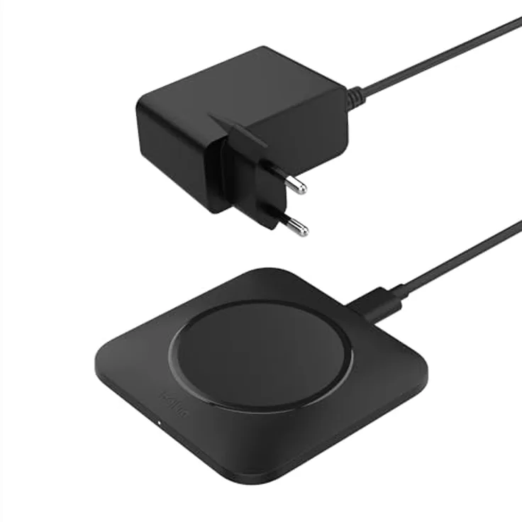 Belkin BoostCharge Pro kabelloses, induktives Universal Easy Align Ladepad, 15-W-Schnellladegerät für Apple iPhone, Samsung Galaxy, Apple AirPods Pro und andere MagSafe-fähige Geräte – Schwarz