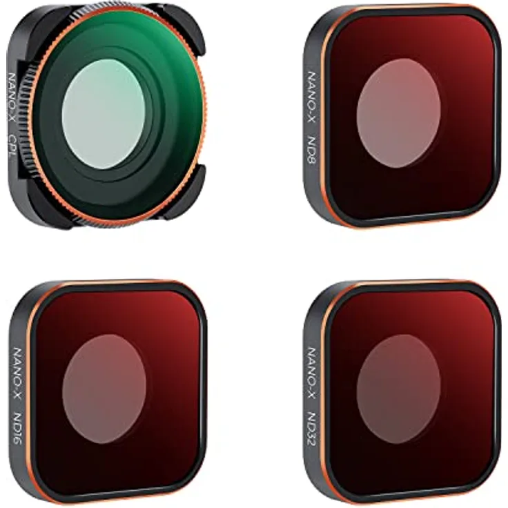 K&F Concept Standard Day - 4 Pack Filtersets(ND8, ND16,ND32,CPL) für GoPro Hero12 Black, Hero11, Hero10, Hero9 Black - GimbalSafe, optisches Glas, Bajonettdesign