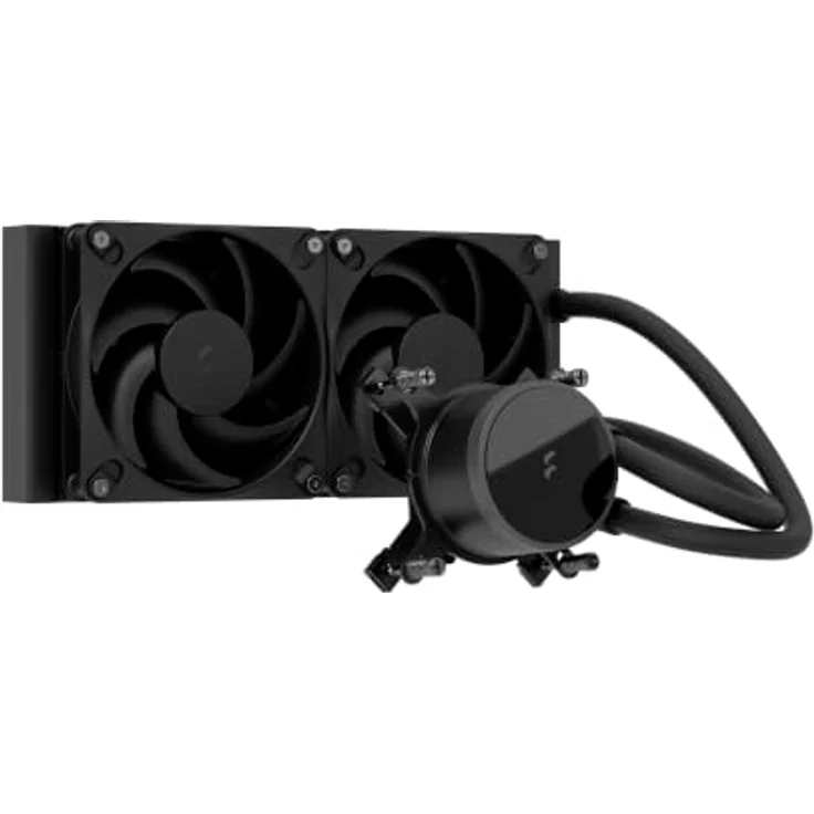 Fractal Design Radius 240 Black, effiziente Wasserkühlung mit 240mm Radiator – Bild 1