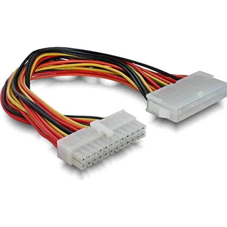 DeLOCK - Stromkabel - ATX Mainboard Verlängerungskabe interne Stromversorgung, 24-polig (M) - 24-polig (W) - 22 cm (82989) – Bild 2