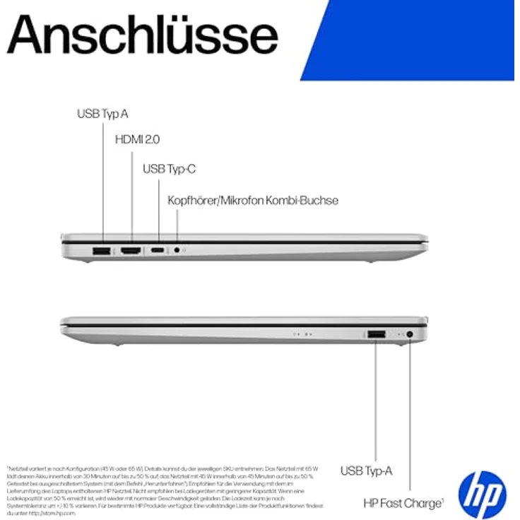 HP 17-cn3263ng, 17.3" FHD Laptop mit Intel Core i5-1334U, 16GB RAM, 512GB SSD, Windows 11 Home, Natural Silver – Bild 4