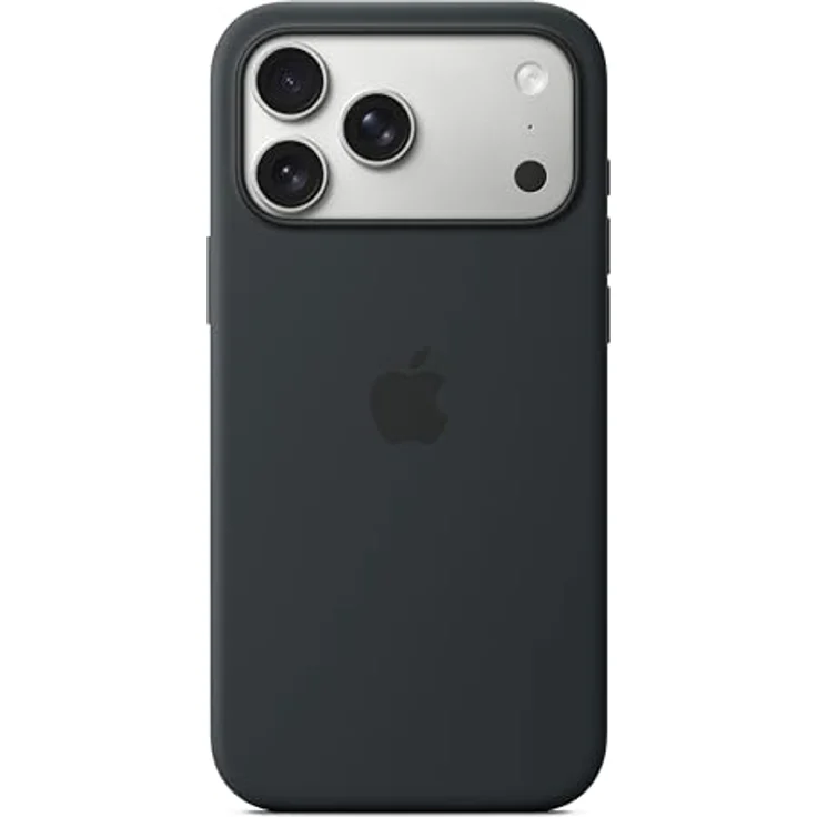 Apple iPhone 17 Pro Max Silikon Case mit MagSafe, schwarz, 45% recyceltes Silikon, Mikrofaserschutz, kabelloses Laden – Bild 2