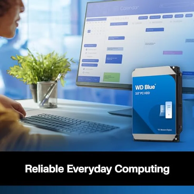 WD WD40EZZX, interne 3,5-Zoll Festplatte mit 4 TB Speicher, SATA3, 5400 U/min, Blau – Bild 2