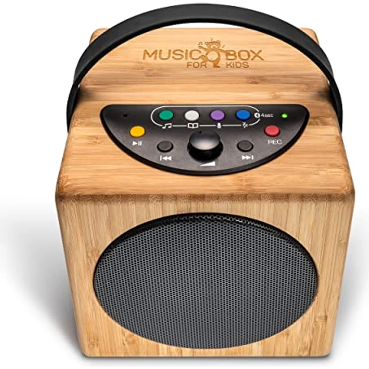 KidzAudio Music Box for Kids - Tragbarer Bluetooth-Lautsprecher für Kinder mit Wiedergabe von USB-Stick oder über Bluetooth. Mit Kopfhöreranschluss, Lautstärkebegrenzer, Aufnahme- und Sleep Funktion. – Bild 2
