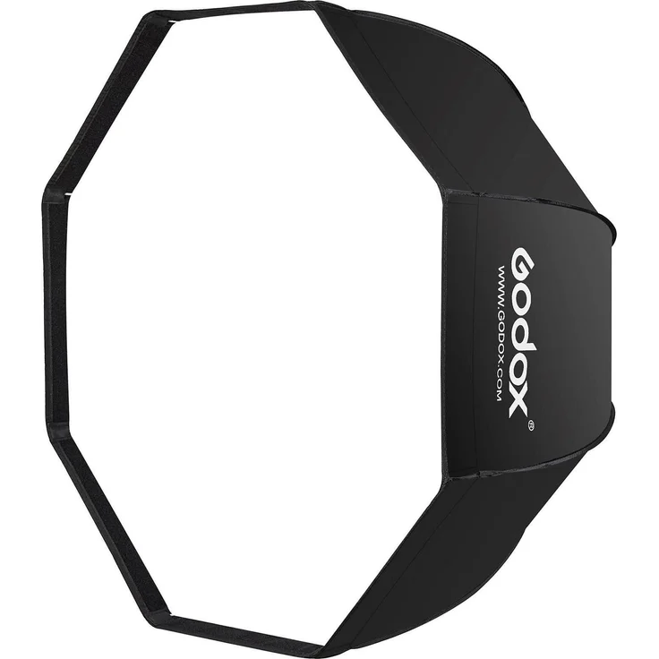 Godox SB-UE80, 80 cm Umbrella Style Softbox mit abnehmbarem Frontdiffusor und silbernem Innenfutter für gleichmäßige Lichtverteilung