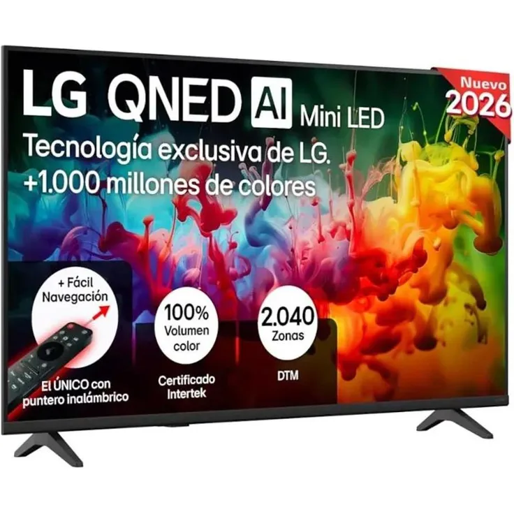 LG QNED AI MiniLED 65QNED70B6C, 165,1 cm (65"), 4K Smart-TV mit QNED MiniLED Technologie, WLAN, Schwarz