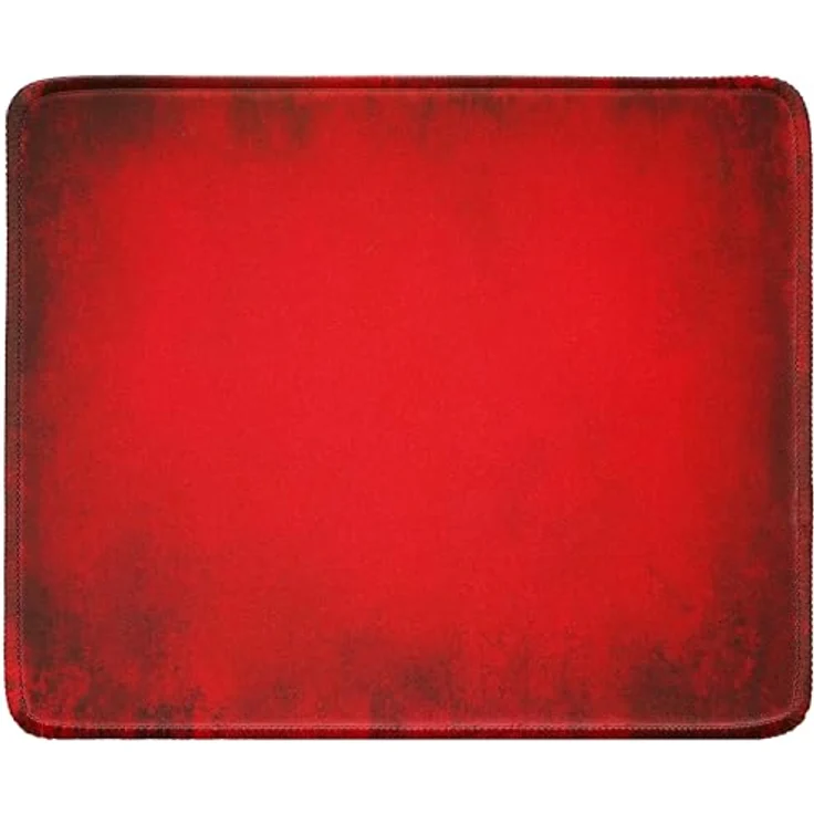 Silent Monsters Mauspad 240 x 200 mm, rotes Stoff Mousepad mit vernähtem Rand, rutschfest und leise, ideal für Gaming und Büroarbeit – Bild 1