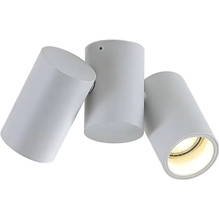Arcchio Deckenlampe 'Gesina' in Weiß aus Aluminium für Wohnzimmer & Esszimmer - 2 flammig, GU10