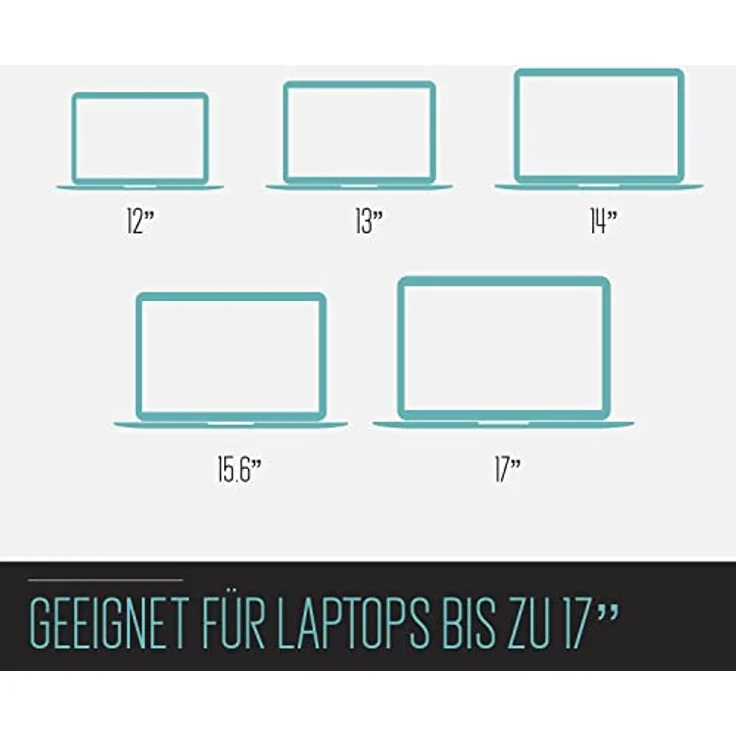Ewent EW1256 Laptop Kühler 12-17 Zoll, 2 Ruhige Lüfter mit blau LEDs, Cooling Pad, Notebook Cooler Ständer Kühlpad Kühlmatte, schwarz – Bild 4