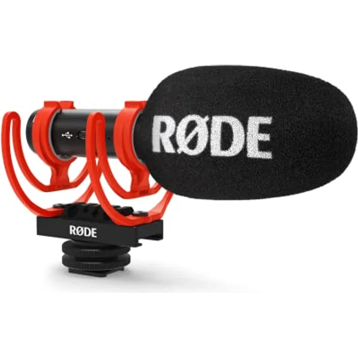 RØDE VideoMic GO II ultrakompaktes und leichtes Richtmikrofon mit USB-Audio für Filmproduktion, Inhaltserstellung, Aufnahmen vor Ort, Synchronsprechen, Podcasting und Videotelefonie, Schwarz – Bild 1