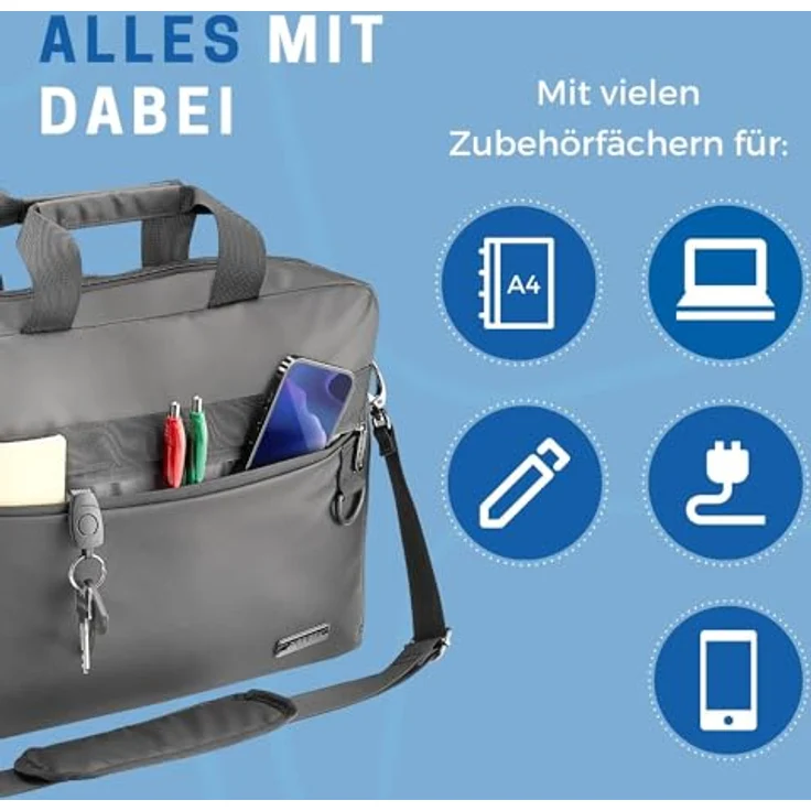 Pedea Notebooktasche ''Clutch'' (15.59"), Schwarz - Laptop-Tasche mit stilvollem Design – Bild 5
