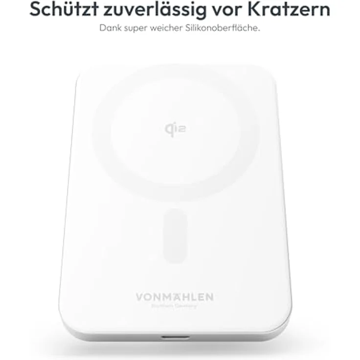 VONMÄHLEN Evergreen Mag, magnetischer Wireless Charger mit 5.000 mAh, Qi2-zertifiziert, Weiß – Bild 9