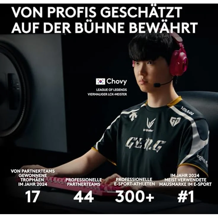 Logitech Pro 2 Lightspeed, Kabellose und Kabelgebundene Gaming-Maus mit HERO 2 Sensor, Weiss – Bild 3