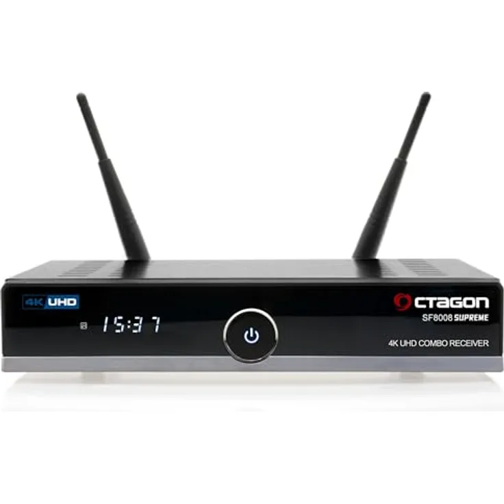 Octagon SF8008 V3 Supreme Combo, 4K UHD Linux Receiver mit DVB-S2X & DVB-C/T2 Tuner, Schwarz, Dual-Band WiFi, M.2-Schnittstelle, PVR-Funktion
