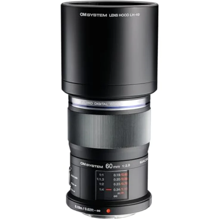 OM SYSTEM M.Zuiko ED 60 mm f/2.8-22, Makro Objektiv für Micro-Four-Thirds, Staub- und spritzwassergeschützt, Schwarz – Bild 3
