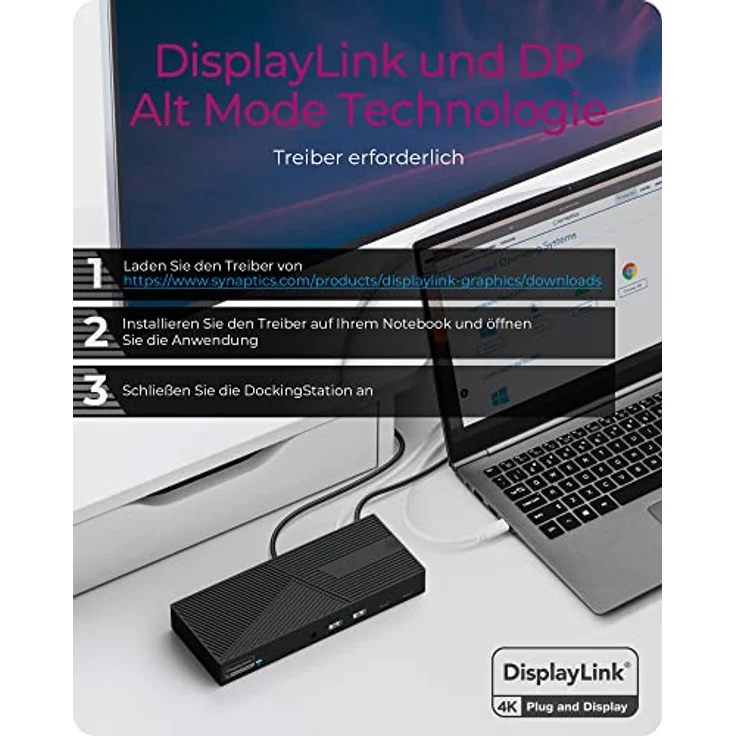 ICY BOX USB-C Docking Station (13-in-1) für 3 Monitore (3x HDMI & 2x DP), 5K 60Hz | 4K 60Hz, 6x USB 3.2 Gen 2 (10Gbit/s) HUB, 100W PD, Gigabit Ethernet, Kartenleser, VESA, IB-DK2246AC – Bild 3
