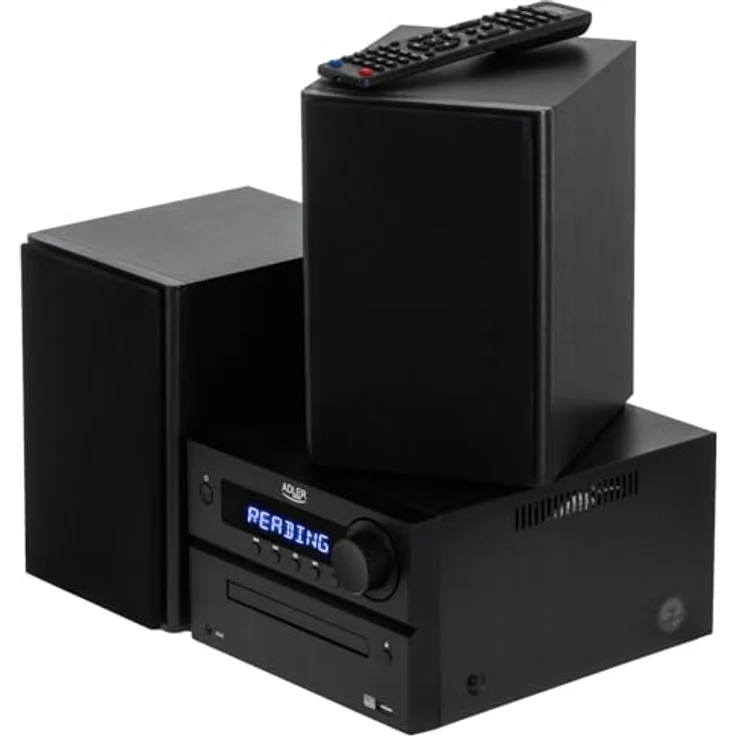 Adler AD 1917 Hi-Fi-Tower, Bluetooth/CD/USB/UKW-Radio mit 50 W RMS, schwarz – Bild 3