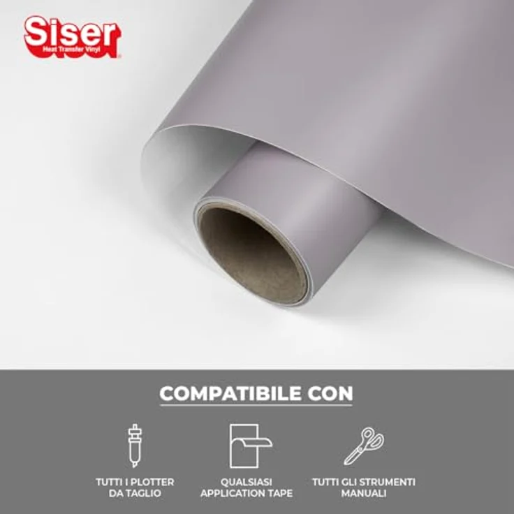 Siser EasyPSV® Starling, selbstklebende Folie mit 30 cm Schnittbreite, silver, spülmaschinenfest – Bild 2