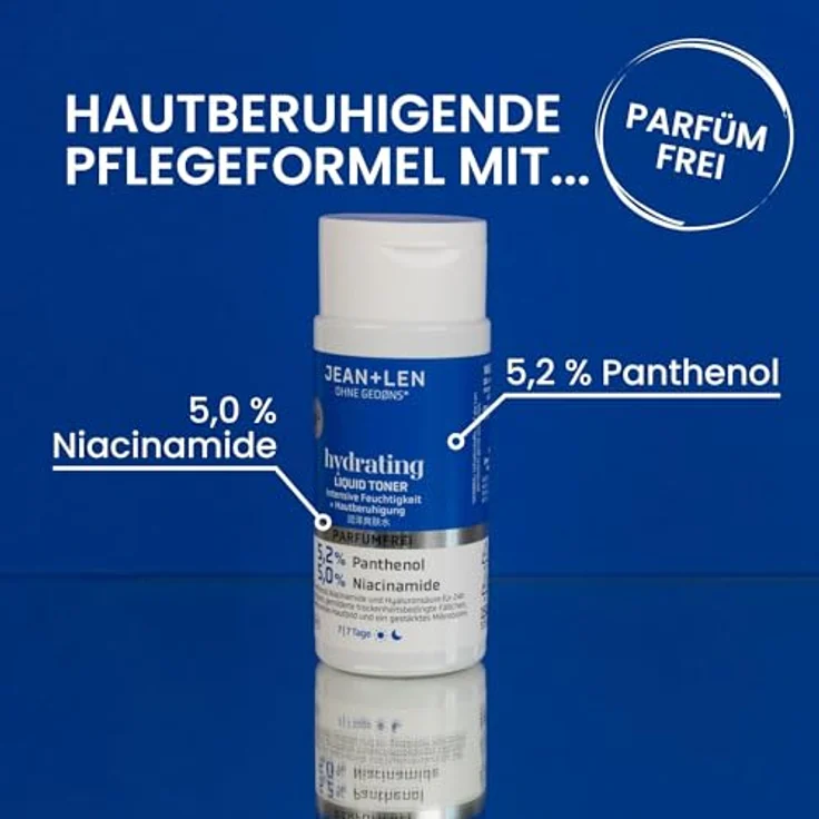 Jean & Len Hydrating Liquid Toner, für jeden Hauttyp, parfümfrei, vegan, 150 ml, sanft zum Hautmikrobiom, ideal zur Pflegevorbereitung – Bild 2