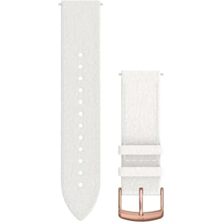Garmin Schnellwechsel-Leder-Armband 20mm Weiss in Rosegold (010-12691-0B) – Bild 2