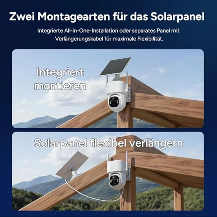Woox 4G LTE Überwachungskamera Aussen Solar, 2K 3MP HD, 360° PTZ Outdoor Kamera mit Spotlicht und Zwei-Wege-Audio – Bild 6
