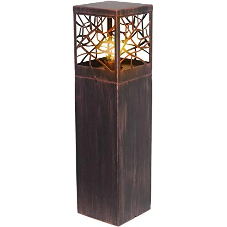 BRILLIANT Lampe Whitney Außensockelleuchte 59cm rostfarbend | 1x A60, E27, 60W, geeignet für Normallampen (nicht enthalten) | IP-Schutzart: 44 - spritzwassergeschützt