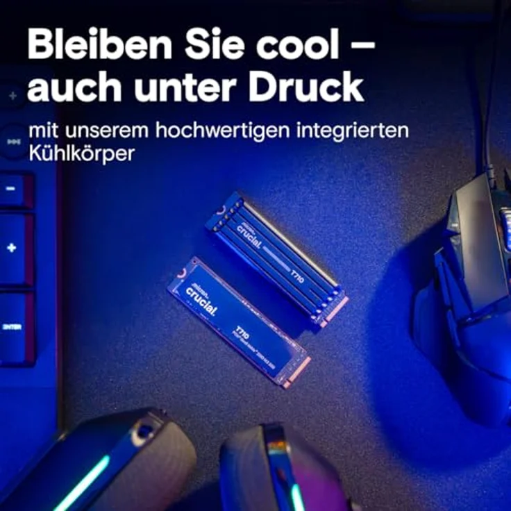 Crucial T710 SSD 4TB M.2 NVMe PCIe 5.0 Gen5 mit Kühlkörper, bis zu 14.500 MB/s Lesen und 13.800 MB/s Schreiben, für Desktop PC & PS5, TLC NAND – Bild 4