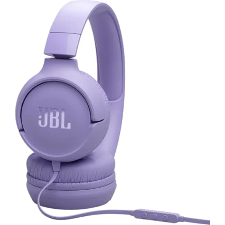 JBL Tune 520C, kabelgebundene On-Ear-Kopfhörer mit Mikrofon, Pure Bass Sound, EQ-Presets, USB-C-Anschluss, faltbares Design, violett – Bild 4