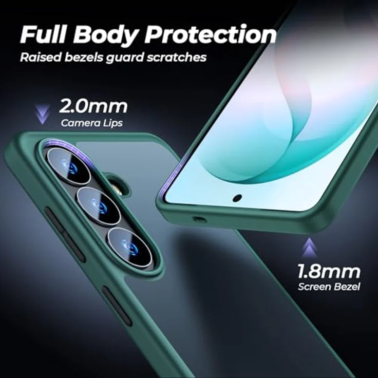 U Ultimate24Style Premium Hülle für Samsung Galaxy S26 – Robuste, stoßfeste Schutzhülle mit Airbag-Technologie, kratzfest und griffig (Grün) – Bild 2