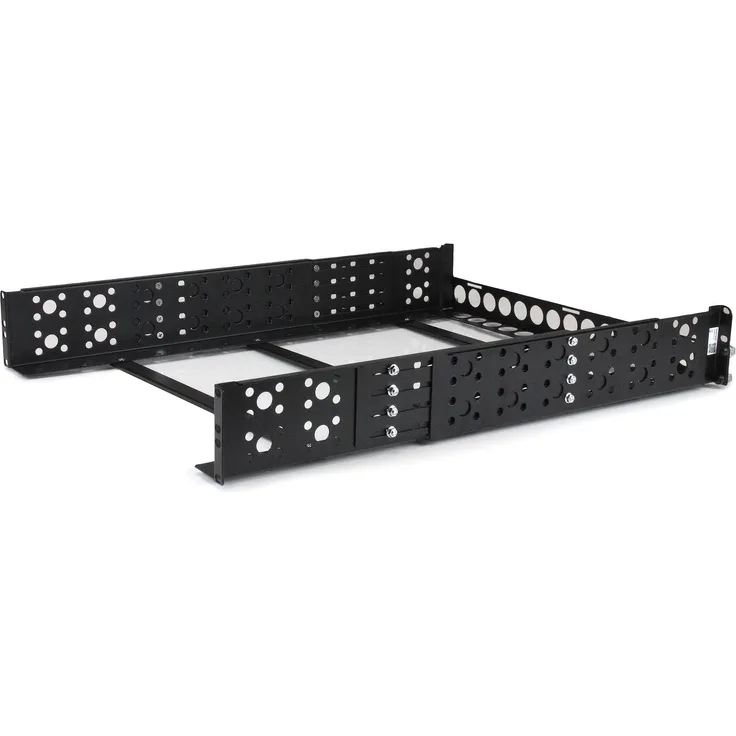 StarTech .com 2HE tiefenvestellbare 48,30cm (19") Server Rack Schienen, Serverschrank, Schwarz, 2U, einstellbare Tiefe