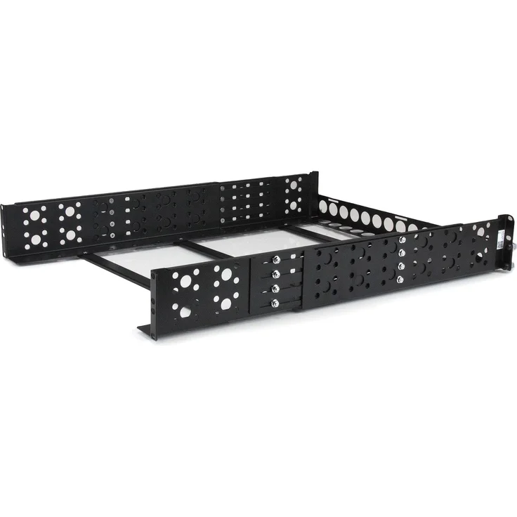 StarTech .com 2HE tiefenvestellbare 48,30cm (19") Server Rack Schienen, Serverschrank, Schwarz, 2U, einstellbare Tiefe