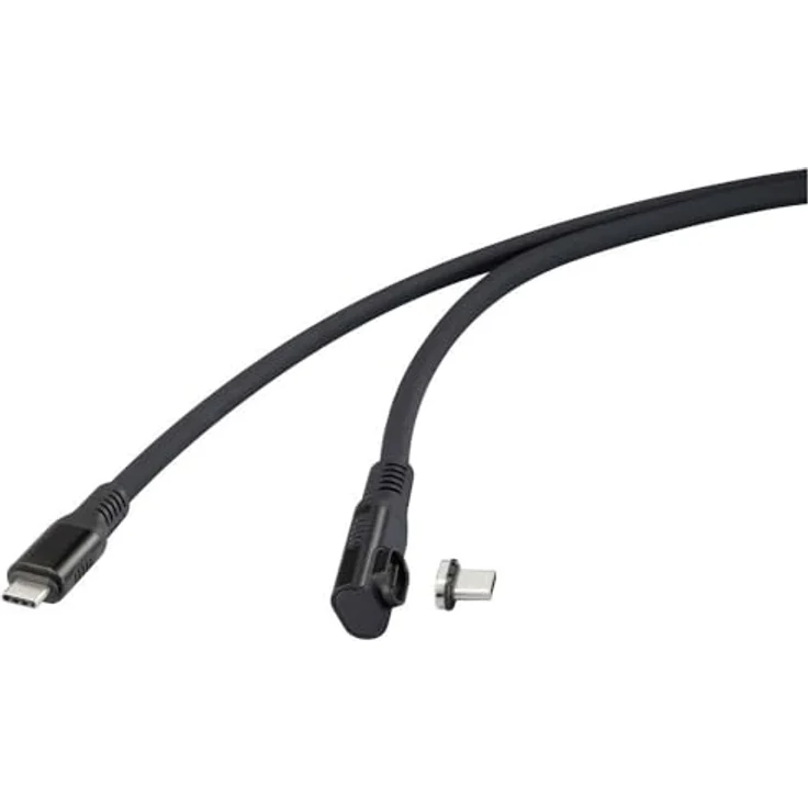 Renkforce USB-C® Kabel USB4® mit magnetischem Stecker, 1.00 m Schwarz, 8K UHD, für Power Delivery bis 240 W – Bild 2