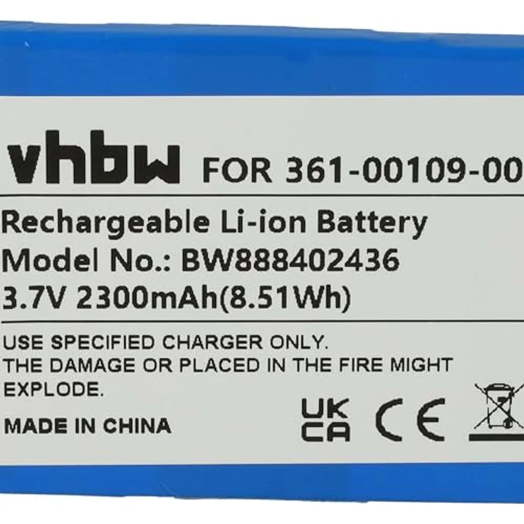 vhbw Akku Ersatz für Garmin 361-00109-05, Hochleistungs-Lithium-Ion Akku, 2300 mAh, 3,7 Volt, wiederaufladbar – Bild 5