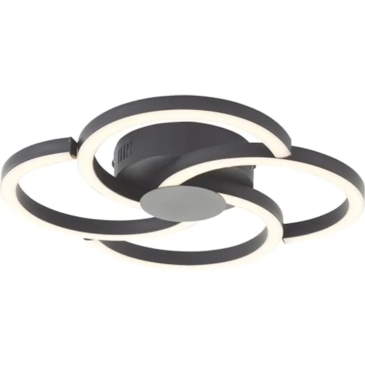 Brilliant LED Deckenleuchte Fico LED Deckenlampe, 34 cm, 2300 lm, 3000 K, Aluminium, schwarz - Energiesparende Deckenbeleuchtung mit modernem Design
