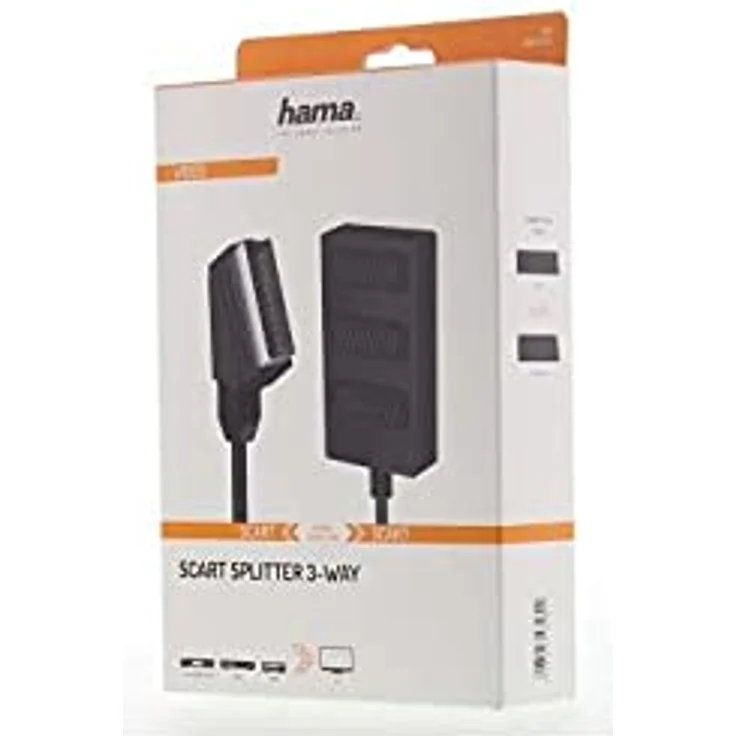 Hama - Scart Steckdosenleiste M/3 Scart F, Kabel 50 cm – Bild 2