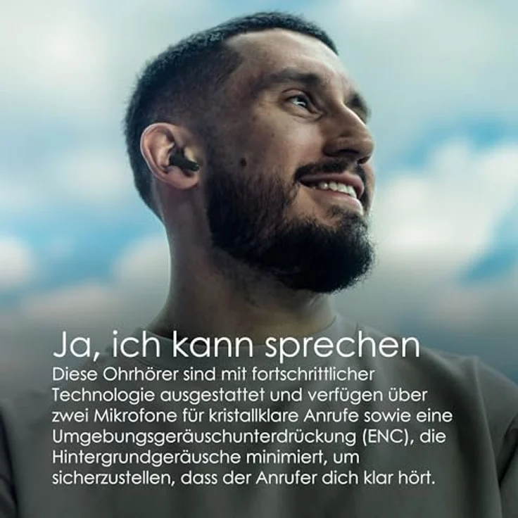 Boompods Bluetooth-Kopfhörer 5.3 ANC Open-Ear Sport IPX4, kabellos, 6 Stunden Akkulaufzeit, Weiß – Bild 4