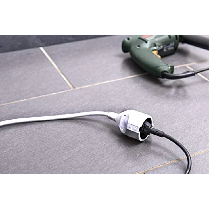 Meister Schutzkontakt-Verlängerung - Extraflacher Stecker - 5 m Kabel - weiß - IP20 Innenbereich - Kupplung mit Berührungsschutz - Schuko-Verlängerung mit Flachstecker - Stromkabel - 7432530 – Bild 5