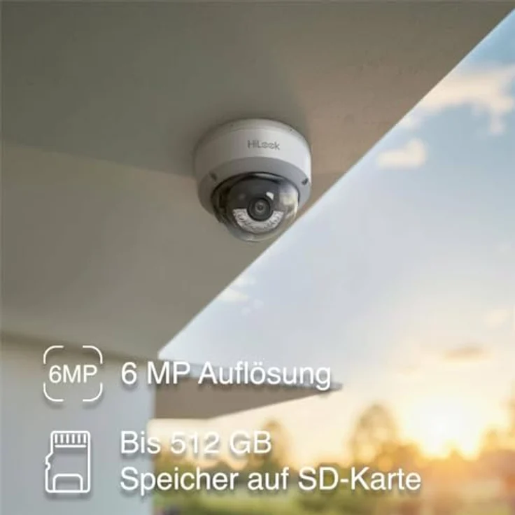 HiLook by HIKVISION Überwachungskamera aussen 4K/8MP, kabelgebunden (LAN/PoE), KI-Bewegungsmelder, Nachtsicht, IP67, SD-Karten-Slot (bis 512 GB) – Bild 5