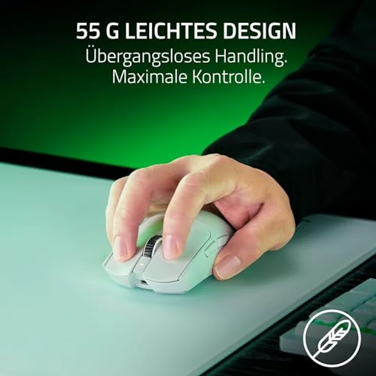 Razer Viper V3 Pro - Ultraleichte kabellose Esports Gaming-Maus (8k Hz HyperPolling, 55g leichtes Design, Focus Pro Sensor 35K DPI, HyperSpeed Wireless, 95 Stunden Akkulaufzeit) Weiß – Bild 2